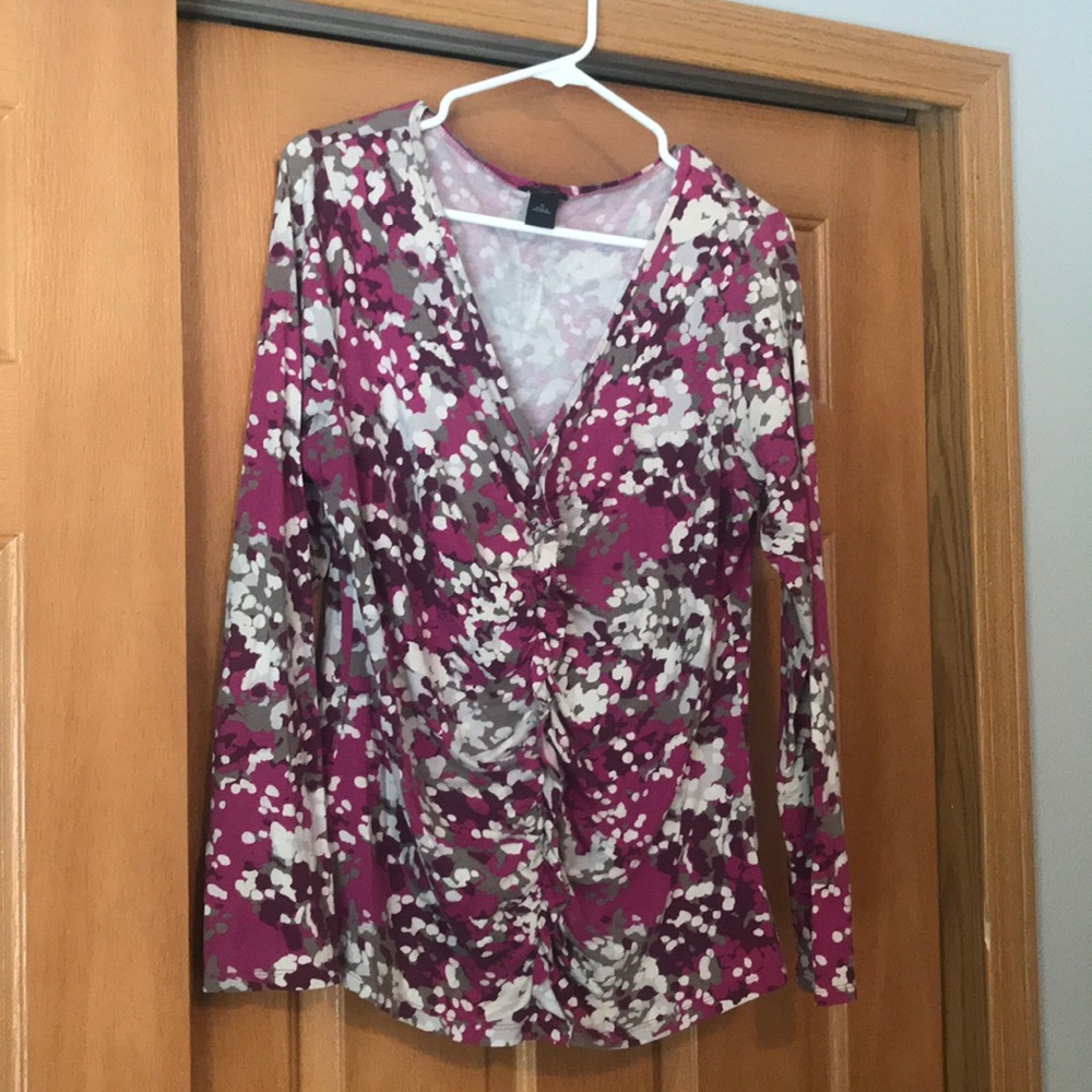 Dotty Pink Ruched Top